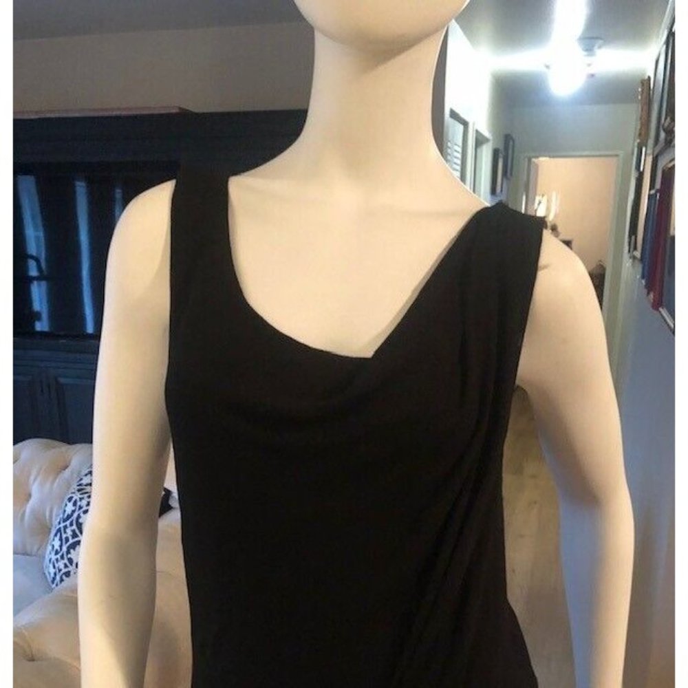 NWT $1K TEMPERLEY LONDON BLACK STRETCH CREPE MAXI DRAPED DRESS GOWN SZ US 4 UK 8 - Picture 3 of 9